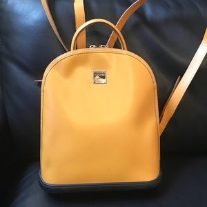 Dooney Bourke mustard yellow backpack